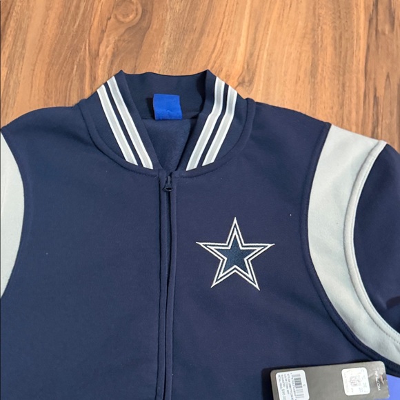 NFL Cowboys Dark Blue and gray Varsity Jacket - Picture 2 of 7